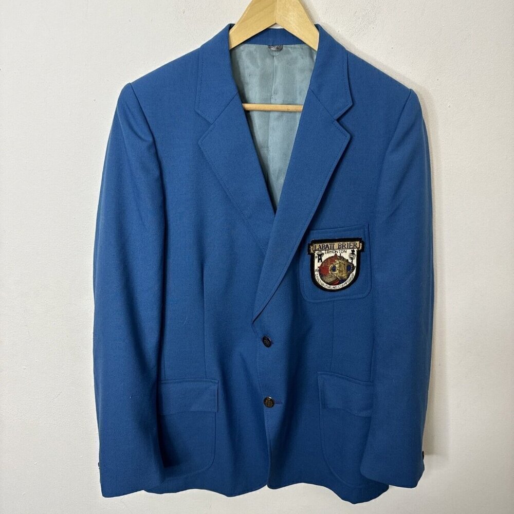 Vintage‎ Labatt Brier Edmonton Curling Championship Blazer Blue Men 44 1987